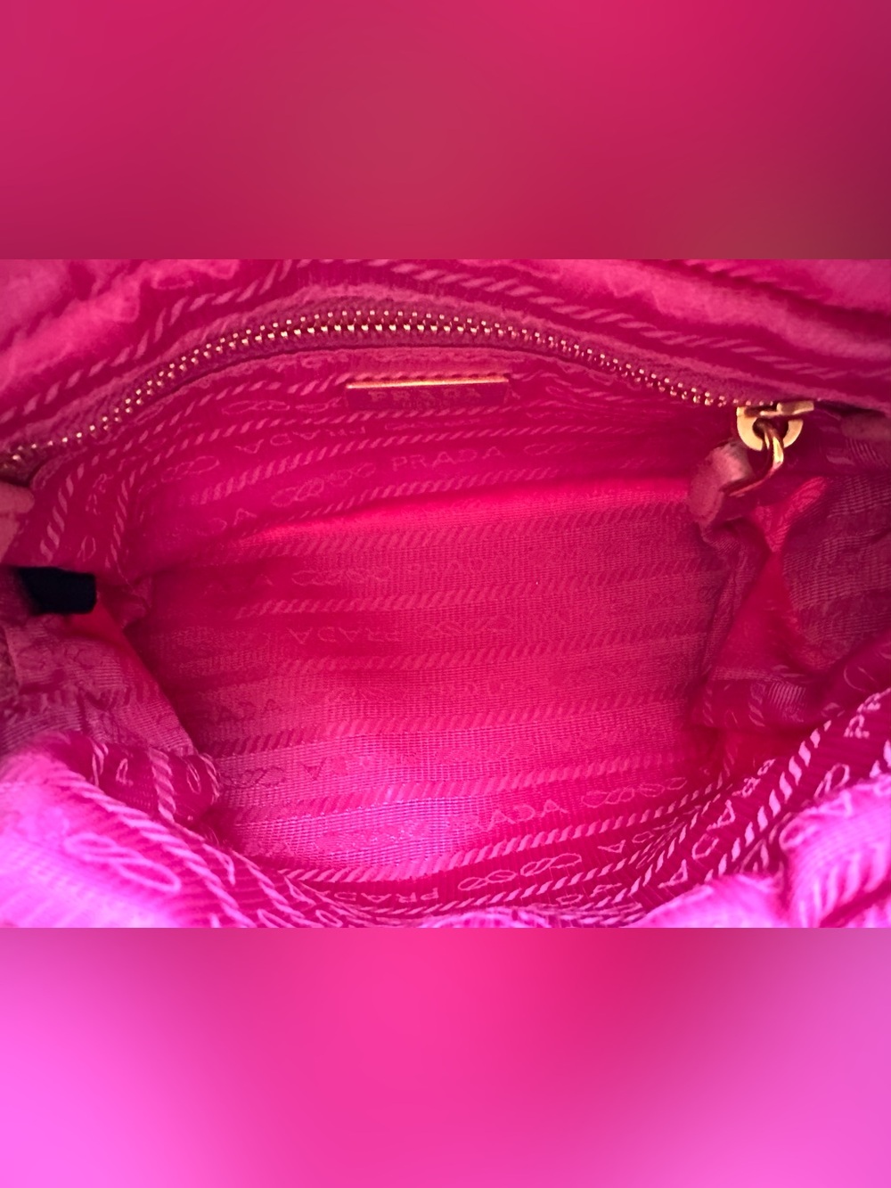 Prada Pink and White Gingham Cosmetic & Travel Pouch - Picture 12 of 14